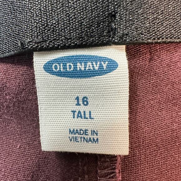 Old Navy Wow Pants Bundle of 2 WMNS 16 Tall Black & Maroon High Rise Skinny Fit - Picture 15 of 16